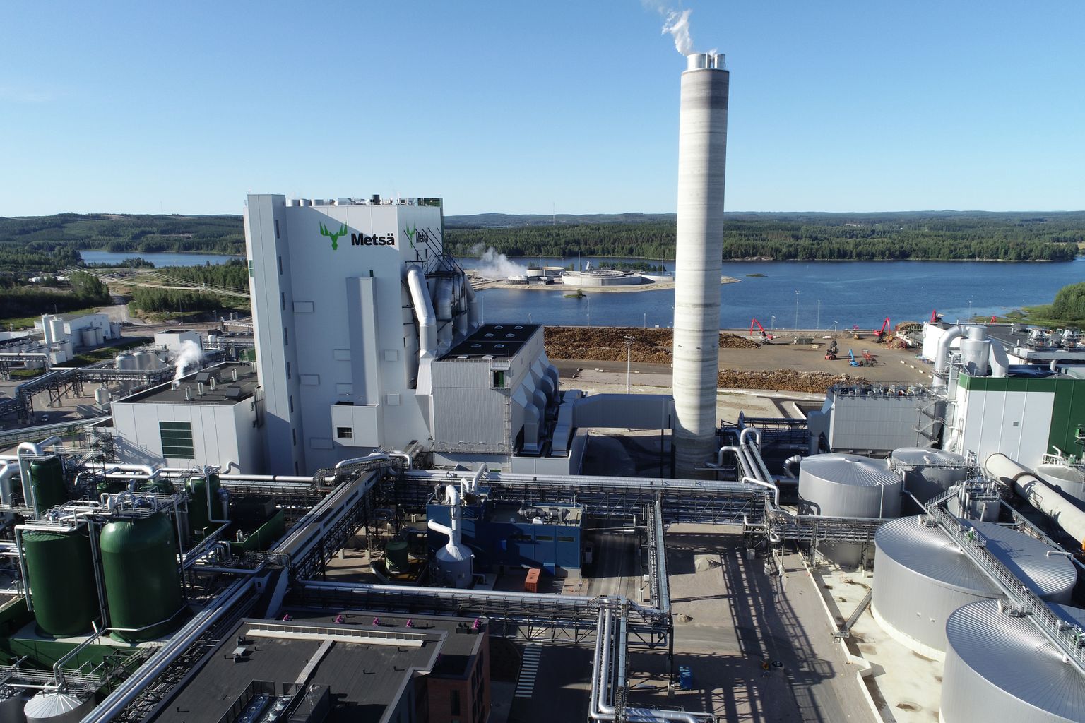 Valmeti Metsä Äänekoski  biotehas Soomes.