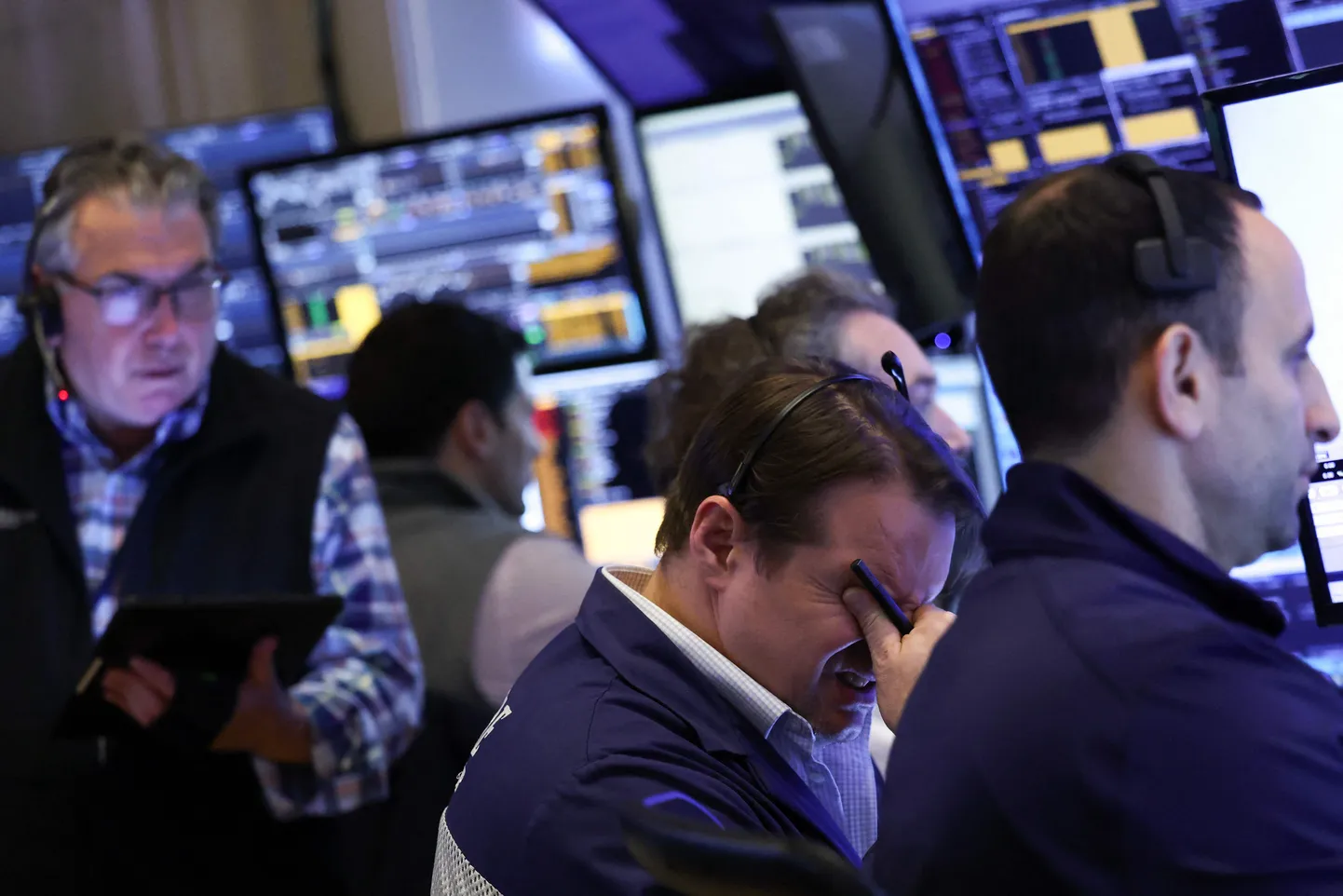 Meeleolud New Yorgi börsil (NYSE) 3. aprilli hommikul.