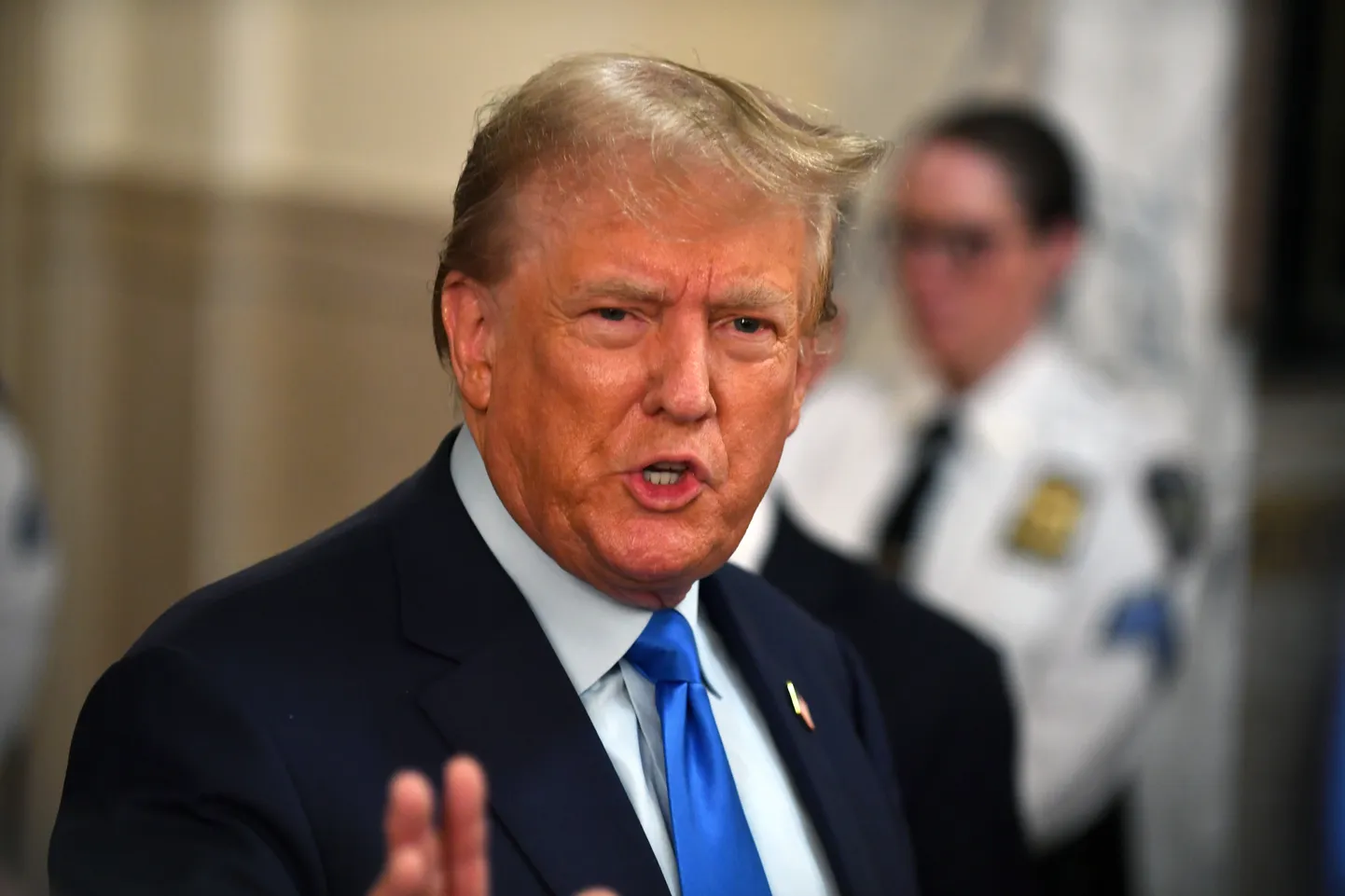 USA endine president Donald Trump eile New Yorgi kohtus.