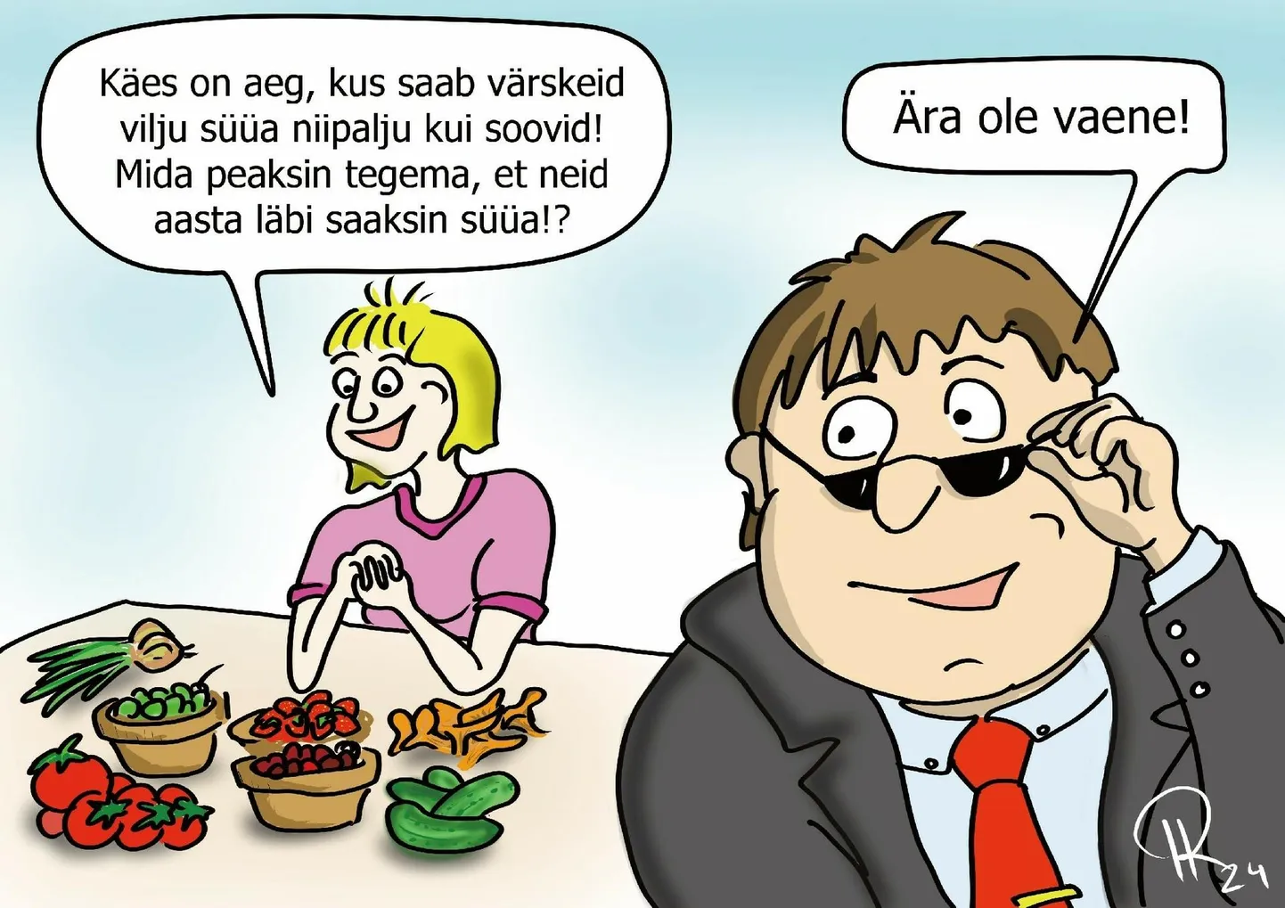 Nädala karikatuur "Korilaste lemmik aastaaeg".