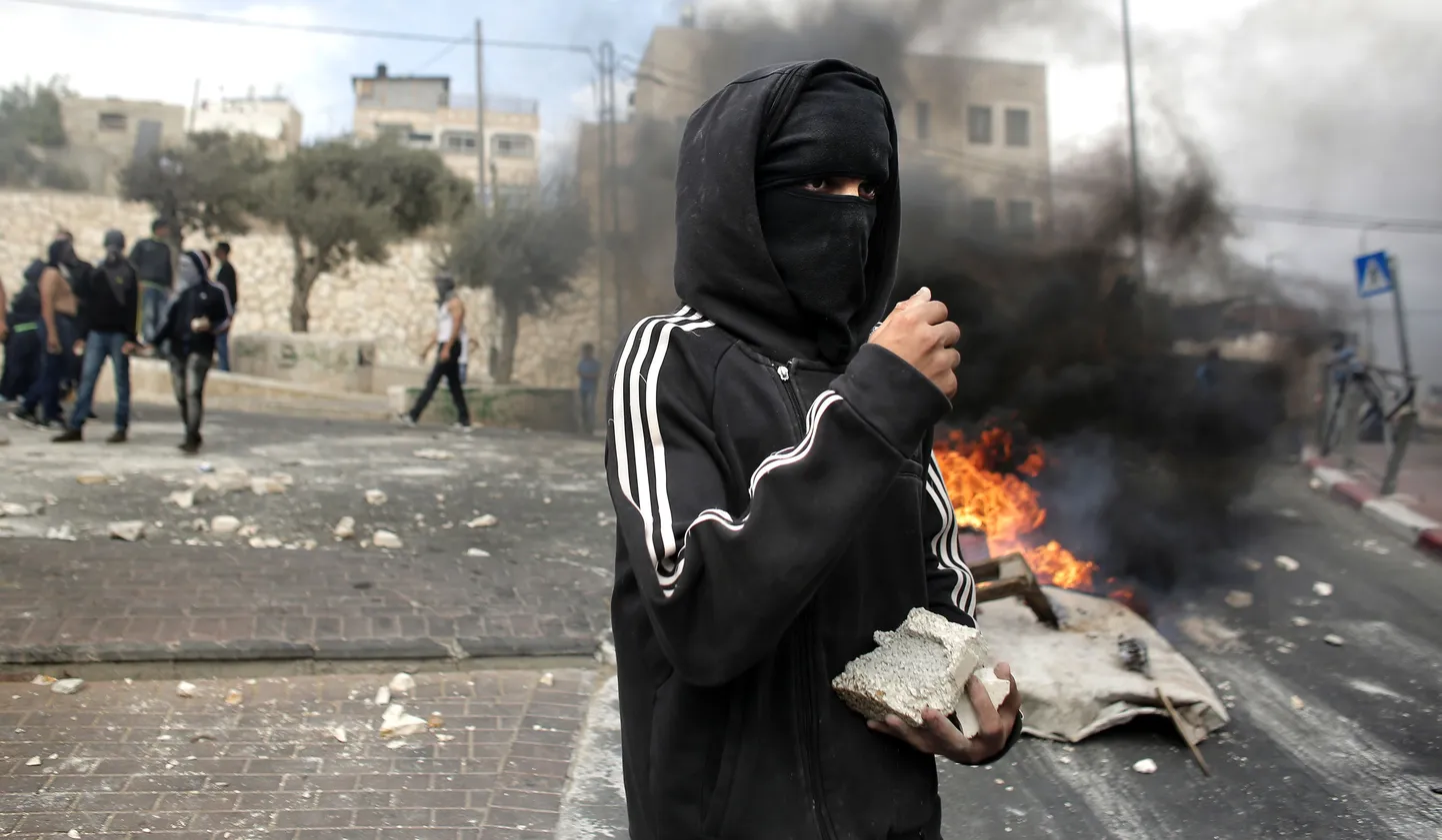 Иллюстративный снимок. Палестинский демострант.