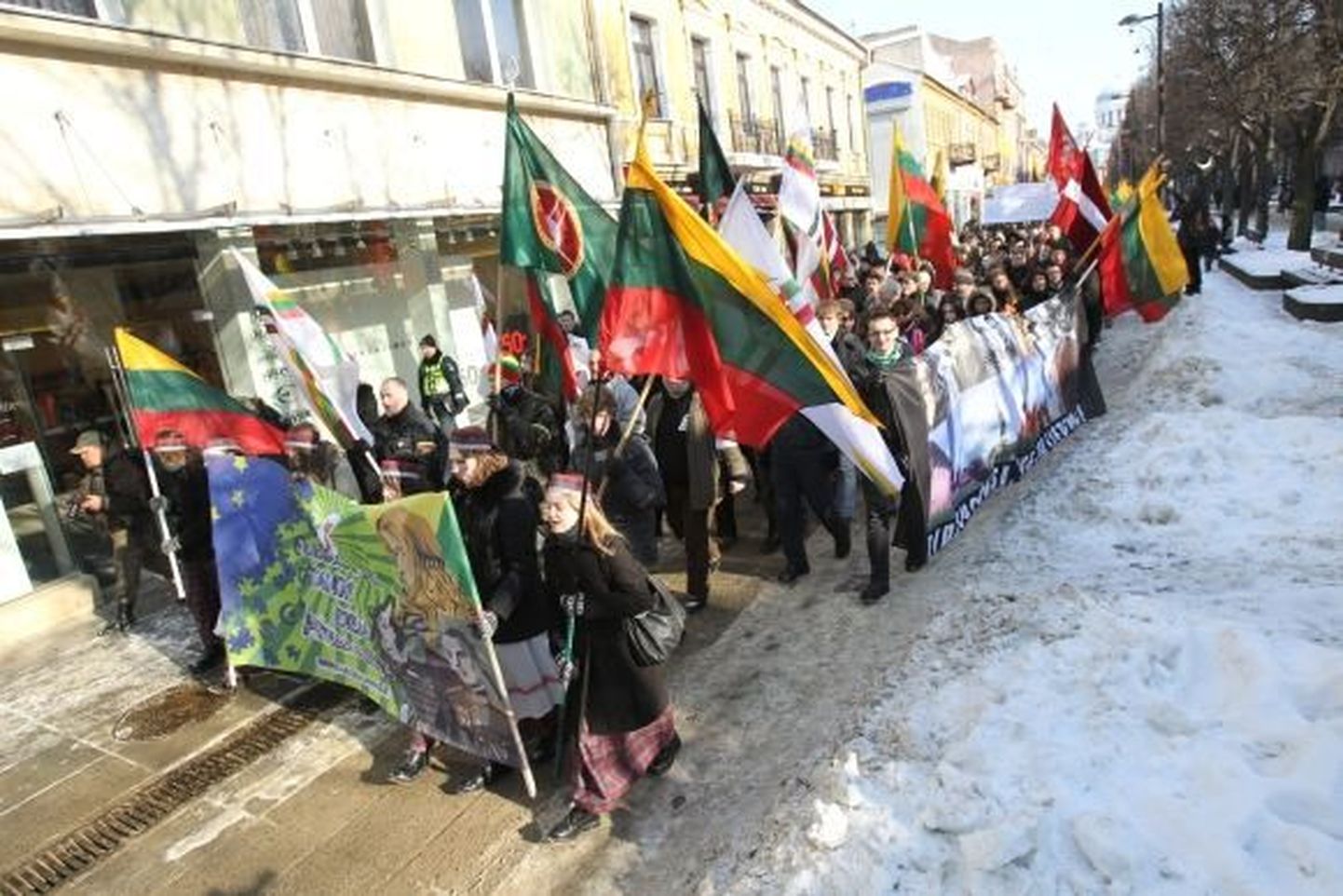 Шествие националистов в Каунасе.