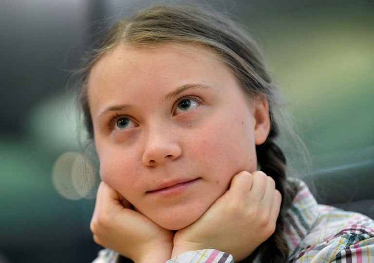 Greta Thunberg 23. aprillil 2019 Briti parlamendi alamkojas
