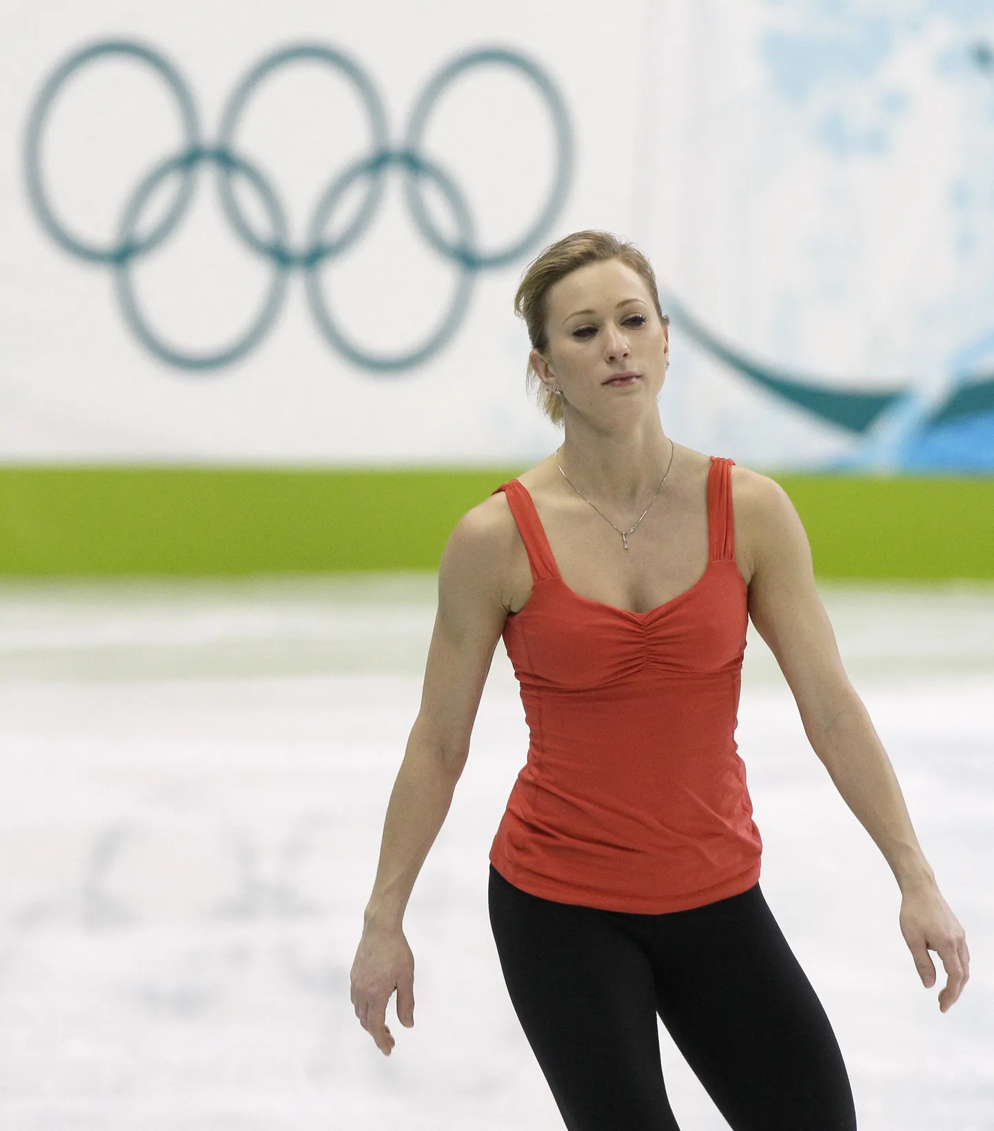 Joannie Rochette eilsel treeningul.