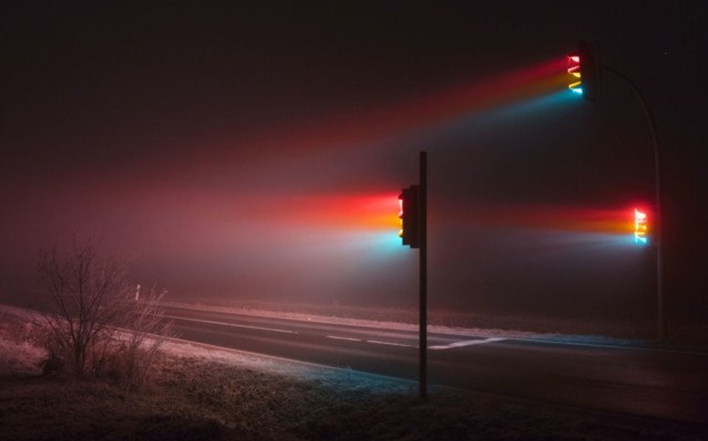 Светофоры в тумане.