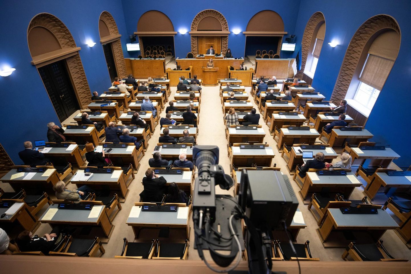 Peaminister Kaja Kallas esines riigikogus poliitilise avaldusega.
 