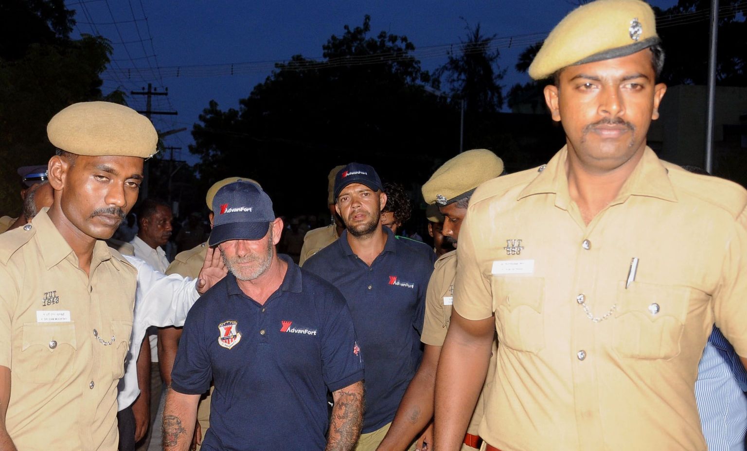 India politsei toimetamas 18. oktoobril Seaman Guard Ohio meeskonnaliikmed kohtusse.