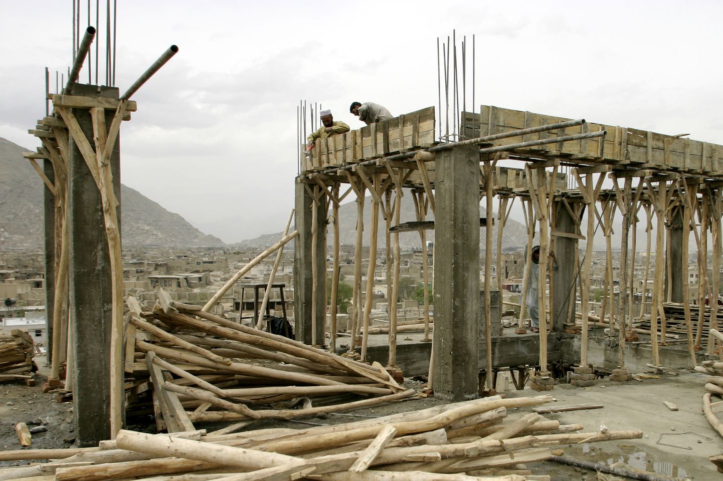 Ehitusplats Afganistani pealinnas Kabulis.