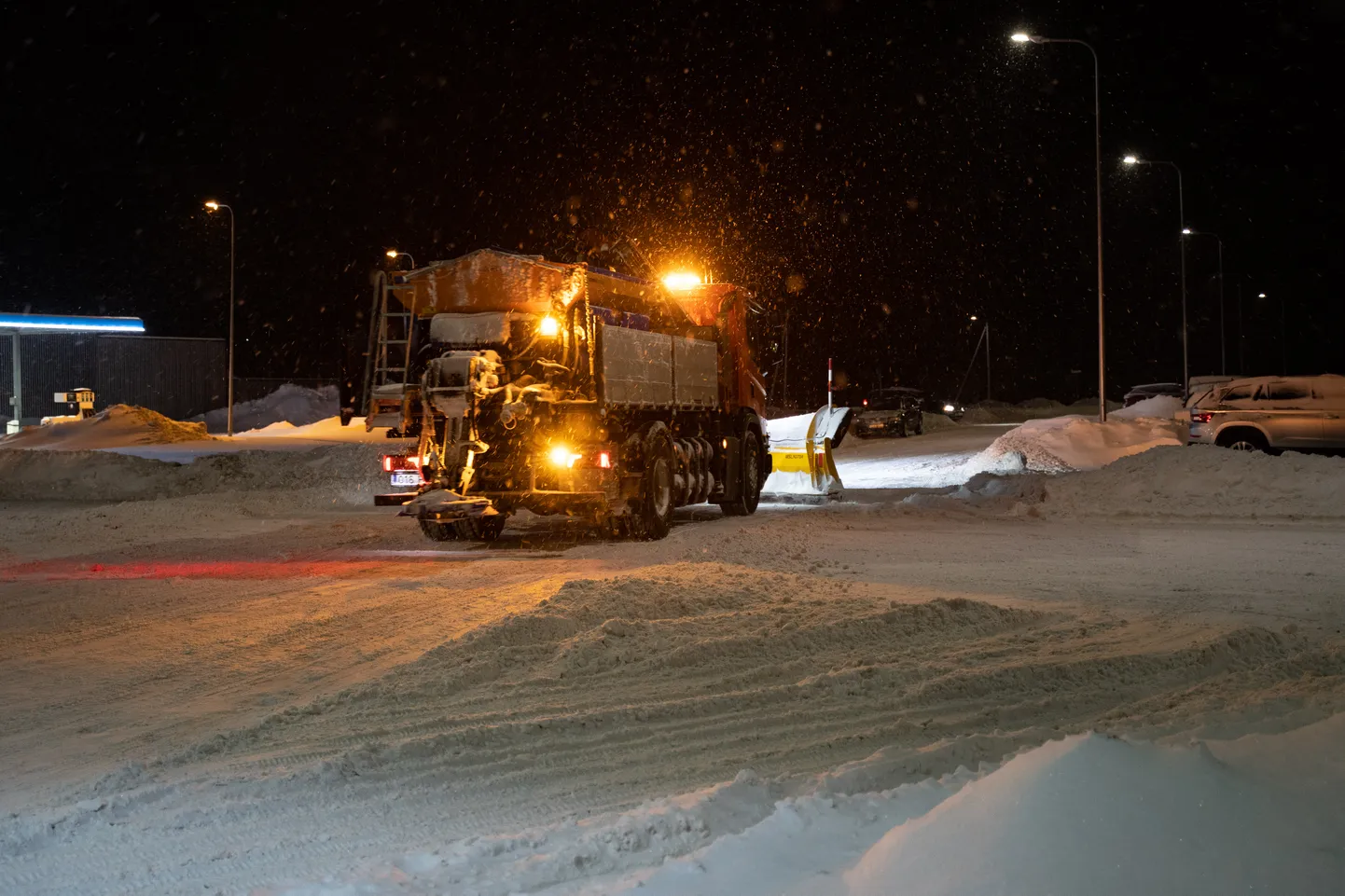 Lumetorm Birgiti järgne lumekoristus Kuressaares