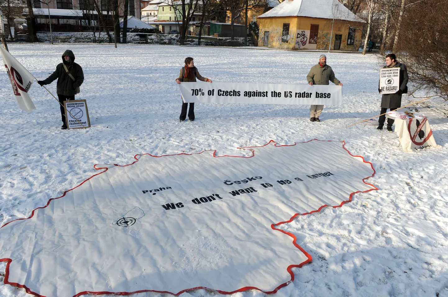 Tšehhide seas on palju ka neid, kes vastustavad USA raketitõrjesüsteemi radari paigutamist riigi piunnale, sest see tekitab Venemaaga pingeid.