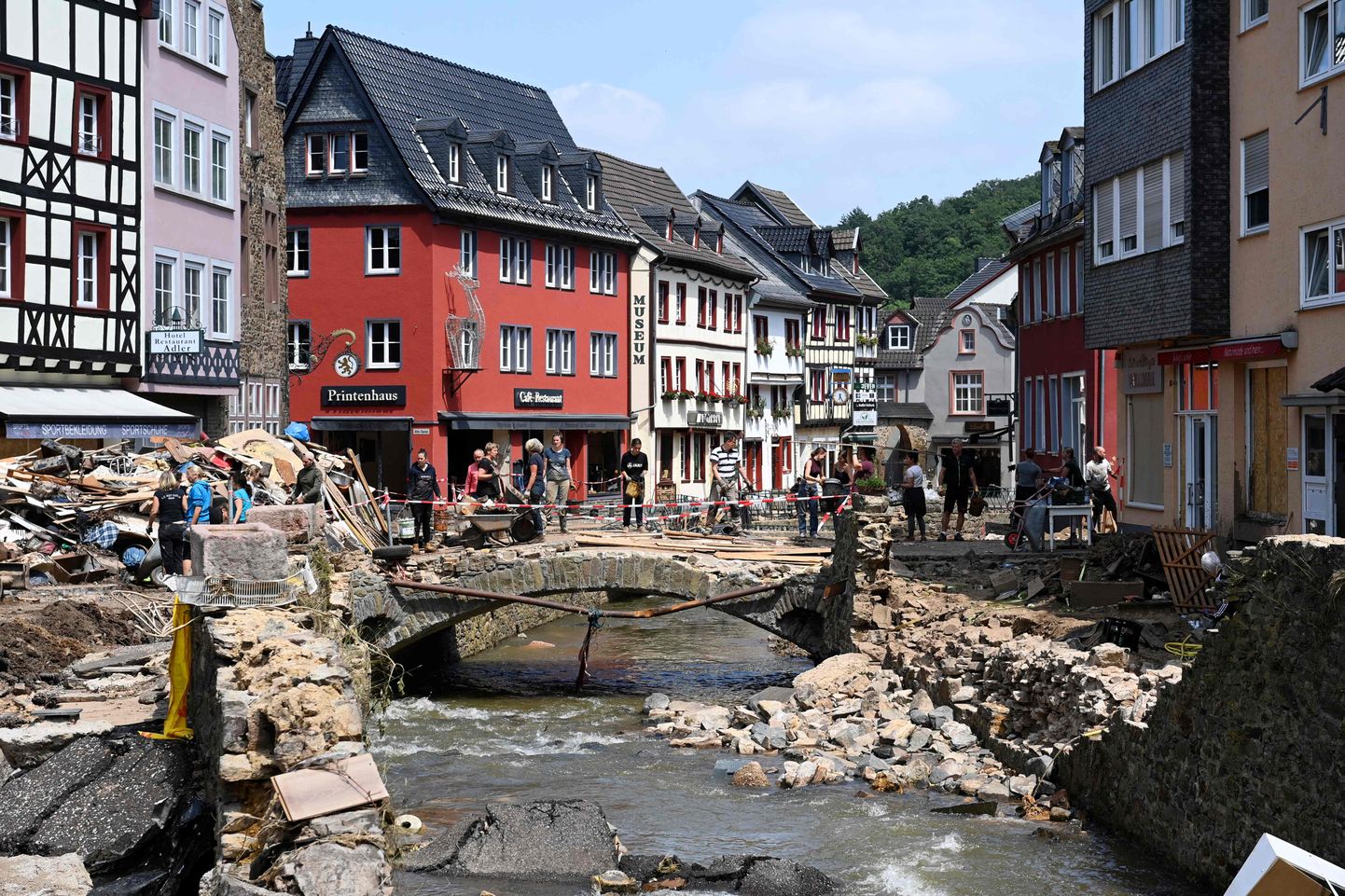 Последствия наводнения в Германии.
