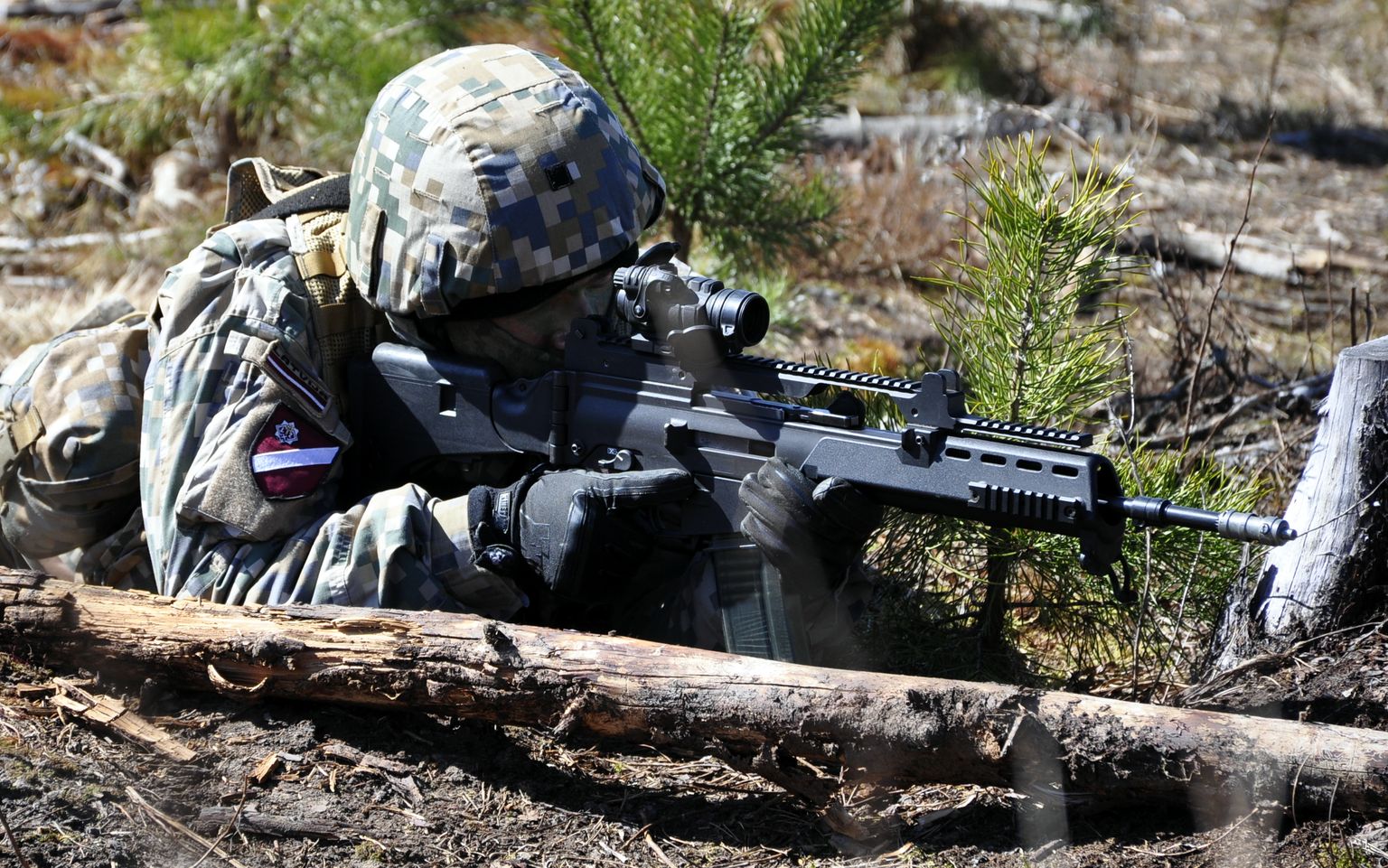 Латвийский солдат. Иллюстративное фото