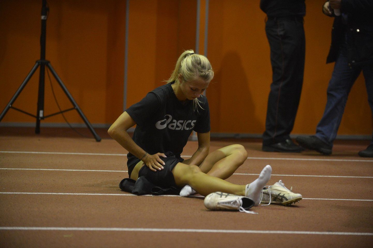 Grit Šadeiko jättis võistluse jalavigastuse tõttu pooleli.
