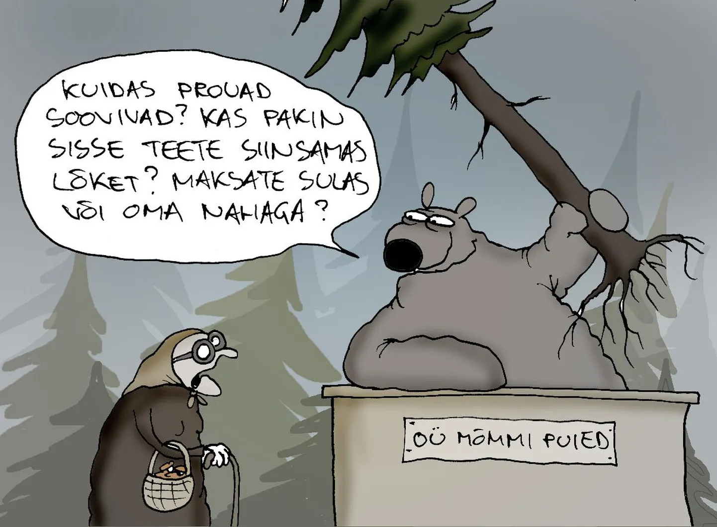 RMK müüb küttepuid järelmaksuga.