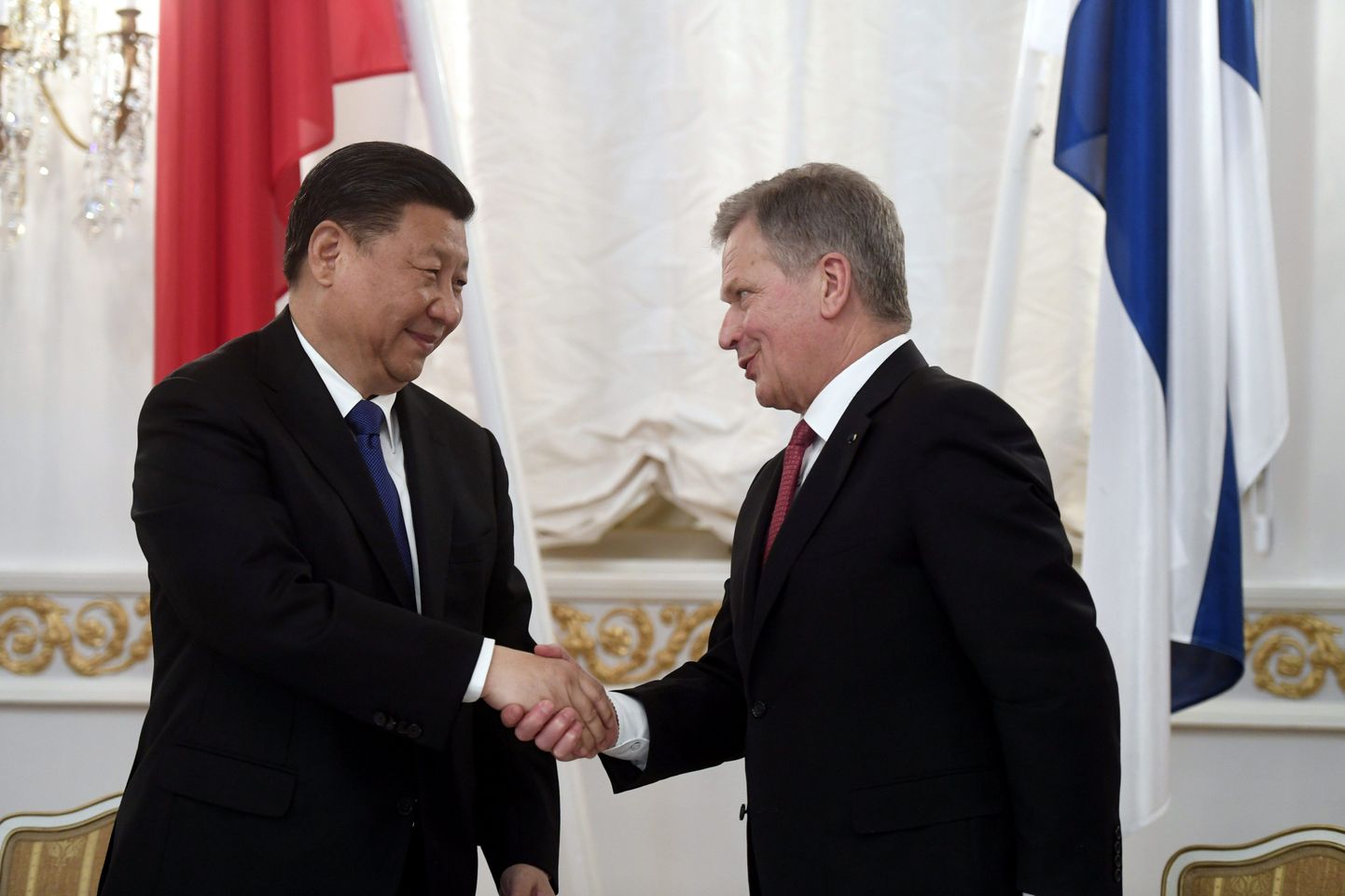 Hiina presidendi Xi Jinpingi ja Soome presidendi Sauli Niinistö kohtumine.