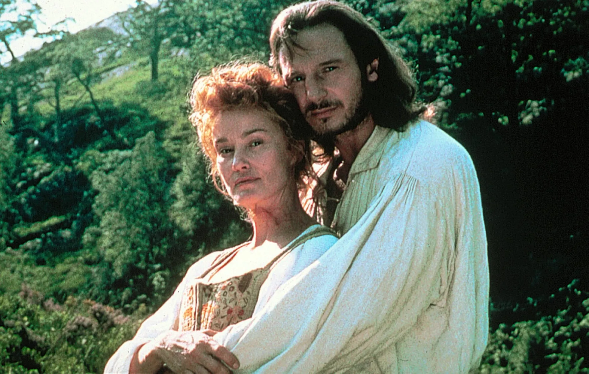 1995. aasta filmi «Rob Roy» promopilt. Liam Neeson kehastas nimitegelast Rob Royd ning USA näitleja Jessica Lange mängis tema ekraanikallimat Maryt.