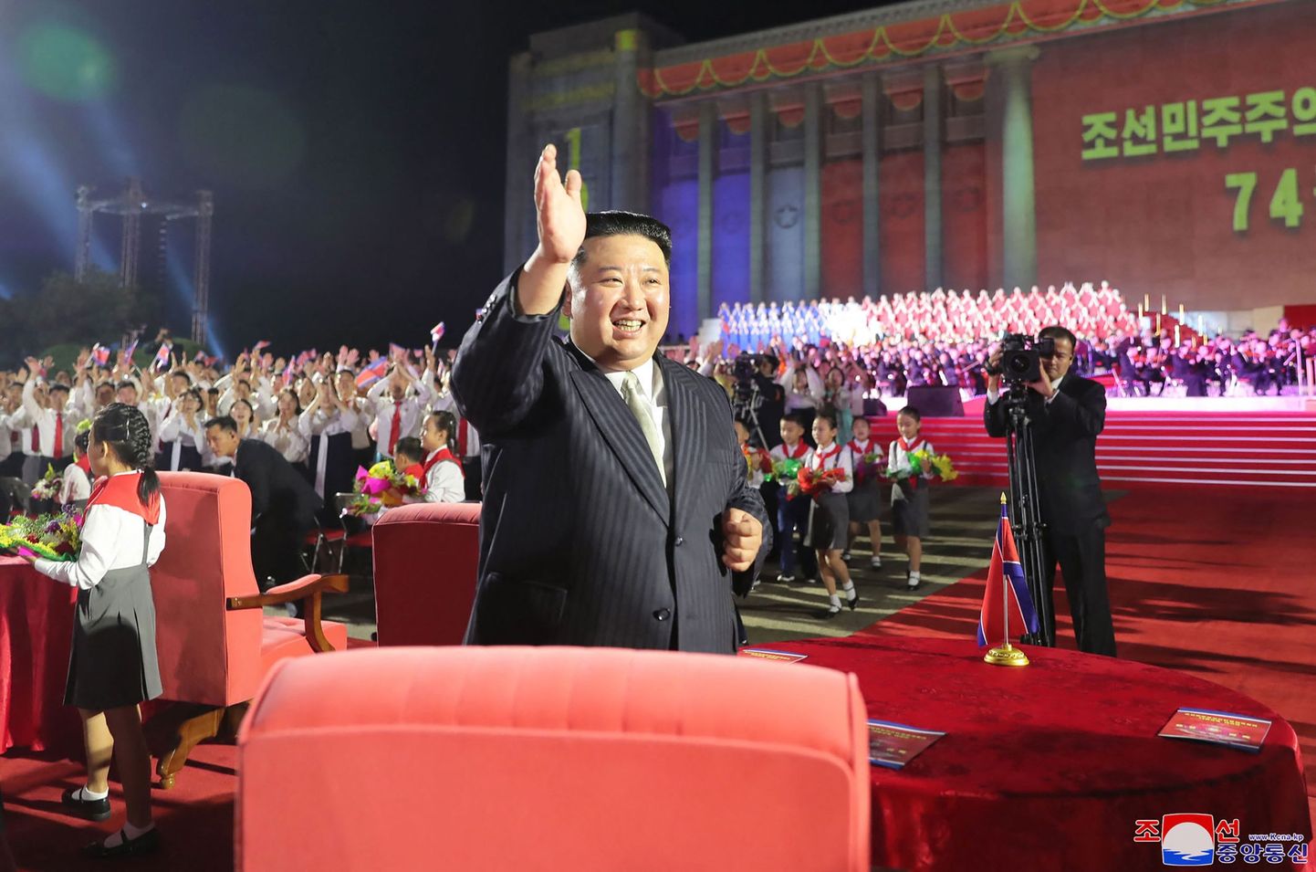 Põhja-Korea liider Kim Jong-un 8. septembril 2022 Pyongyangis riigi asutamise 74. aastapäeva tähistamisel