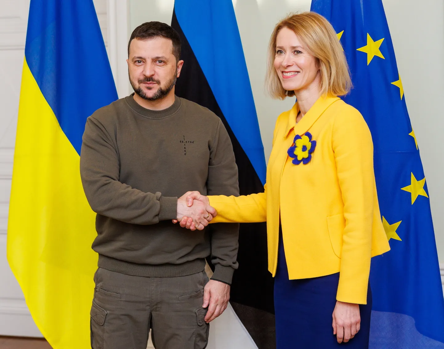 Volodimirs Zelenskis un Kaja Kallasa