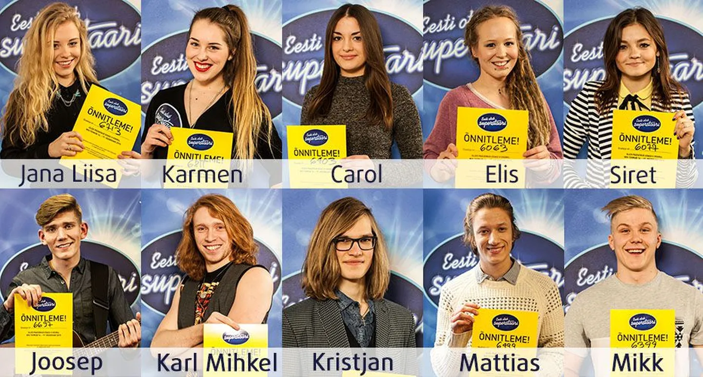 «Eesti otsib superstaari» lohutusvooru osalejad