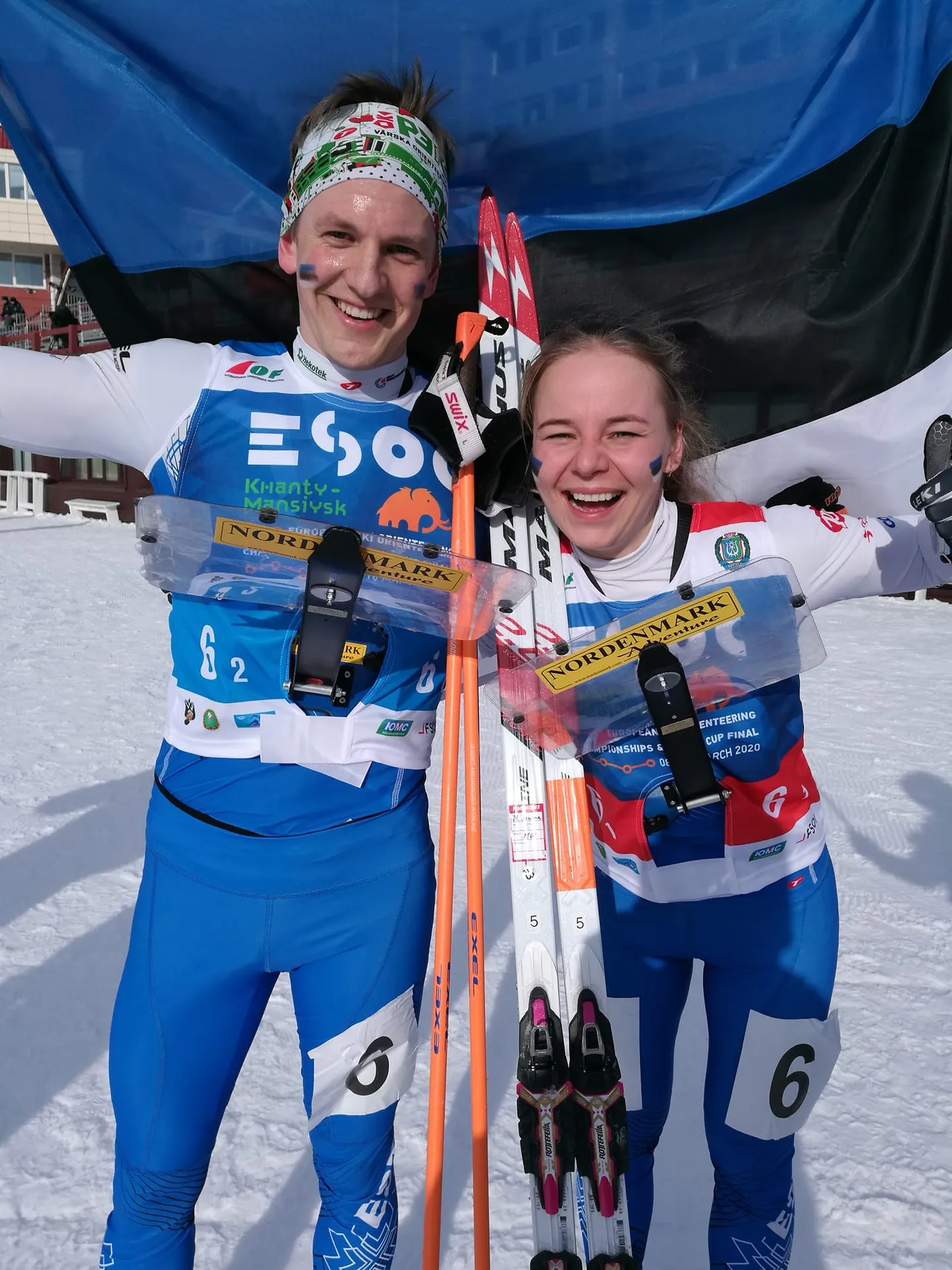 12. märtsil võitsid pronksmedali ja esindasid Eestit sprinditeates Värska OK Peko liikmed Daisy Kudre ja Mattis Jaama