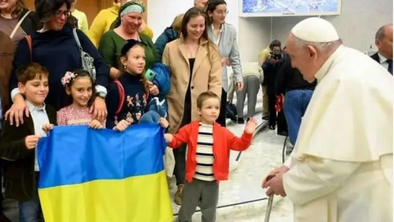 Встреча папы Франциска с верующими из Украины