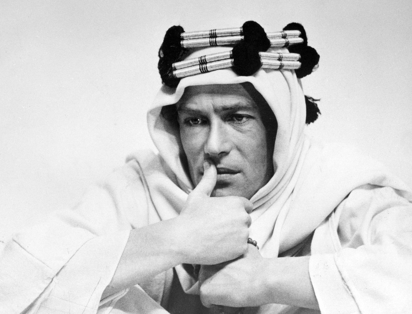 Näitleja Peter O'Toole Araabia Lawrence'i rollis.