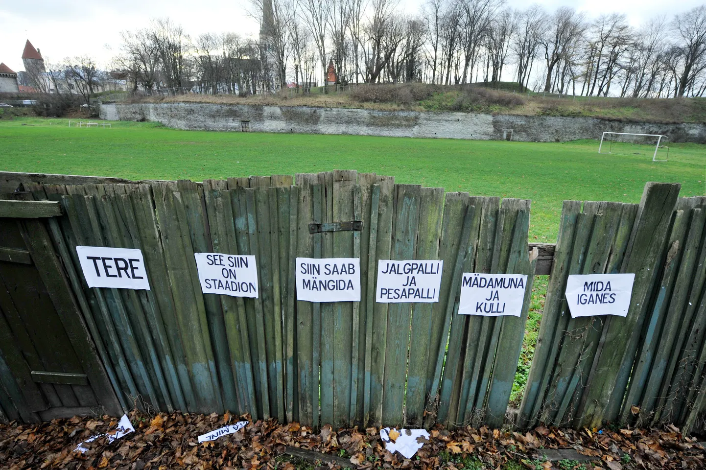 Skoone bastioni kõrvale jäävat staadioni peab korras hoidma Dünamo jalgpalliklubi.