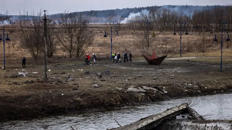 Некоторые деревни в пригородах Киева разрушены до основания