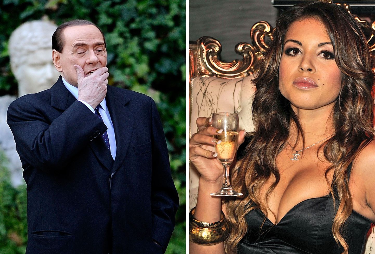 Seksiskandaali peategelased: Itaalia peaminister Silvio Berlusconi ja marokolanna Karima El Mahroug ehk Südametemurdja Ruby.