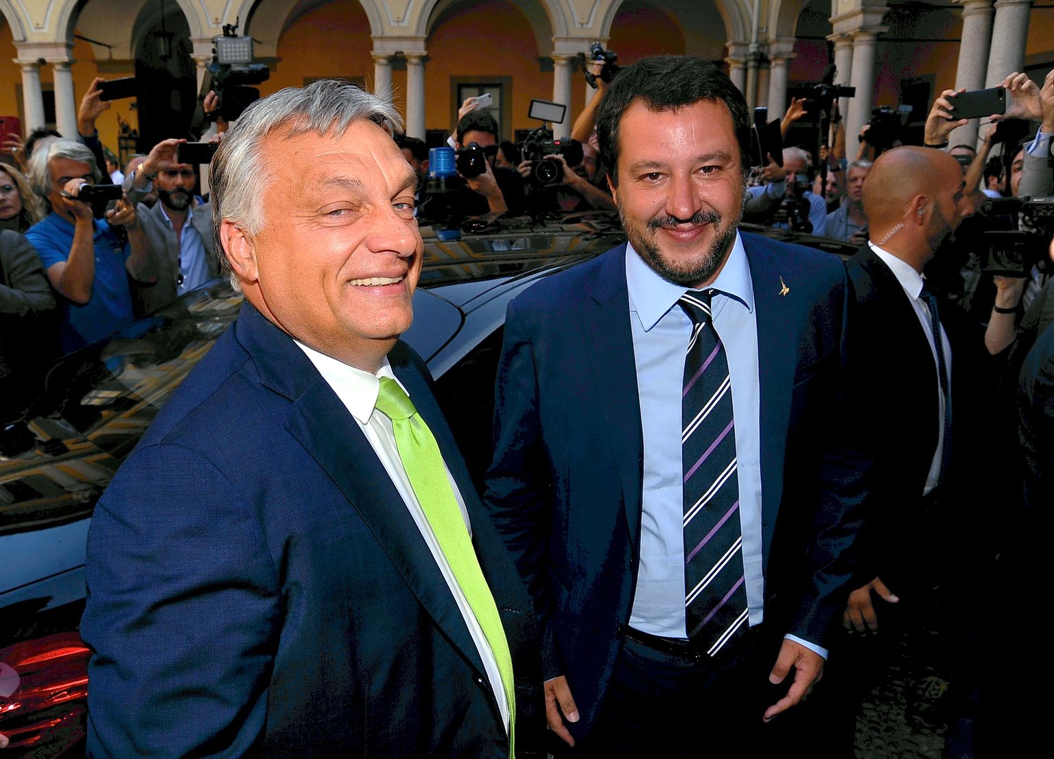 Ungari peaminister Viktor Orbán (vasakul) ja Itaalia siseminister Matteo Salvini.