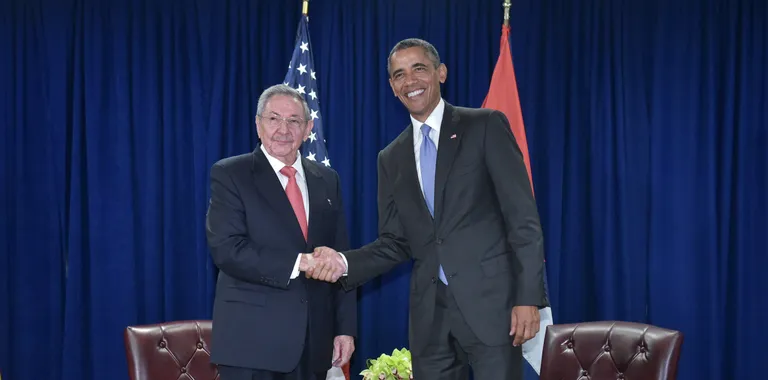 USA president Barack Obama ja Kuuba riigipea Raul Castro. Foto: Scanpix