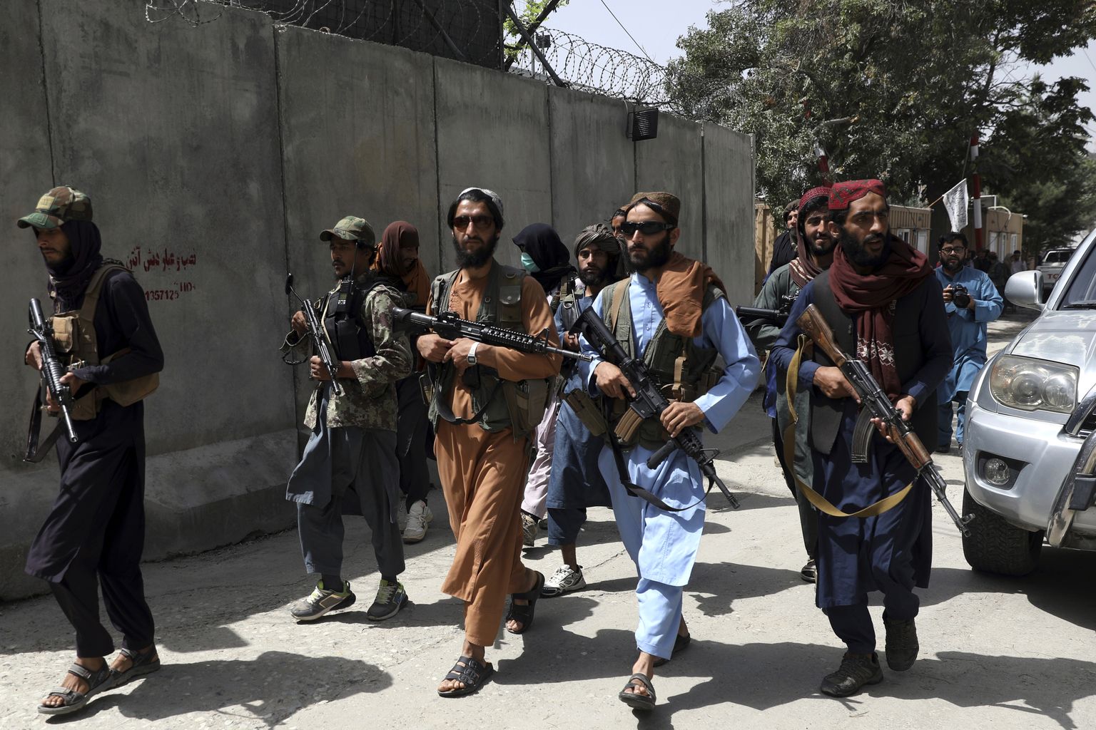 Radikālo islāmistu kustība "Taliban".