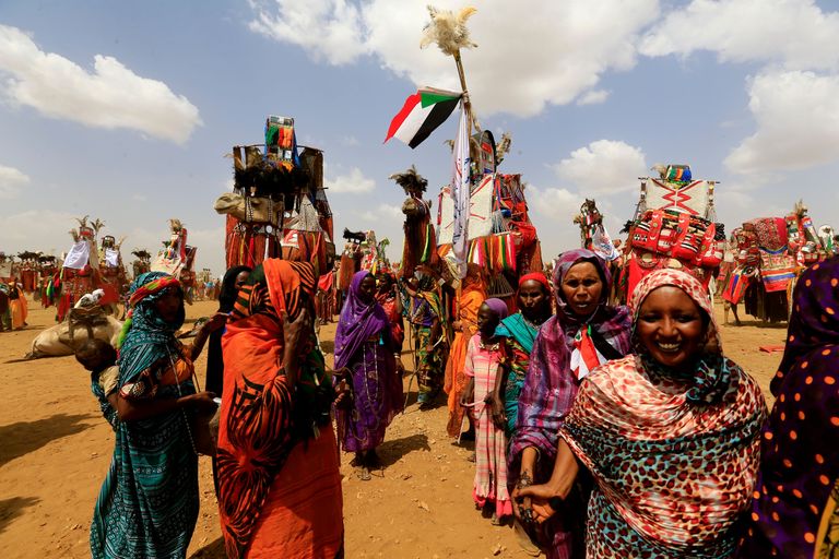 Naised Darfuri piirkonnas Sudaani president Omar al-Bashiri visiidi ajal. Foto: