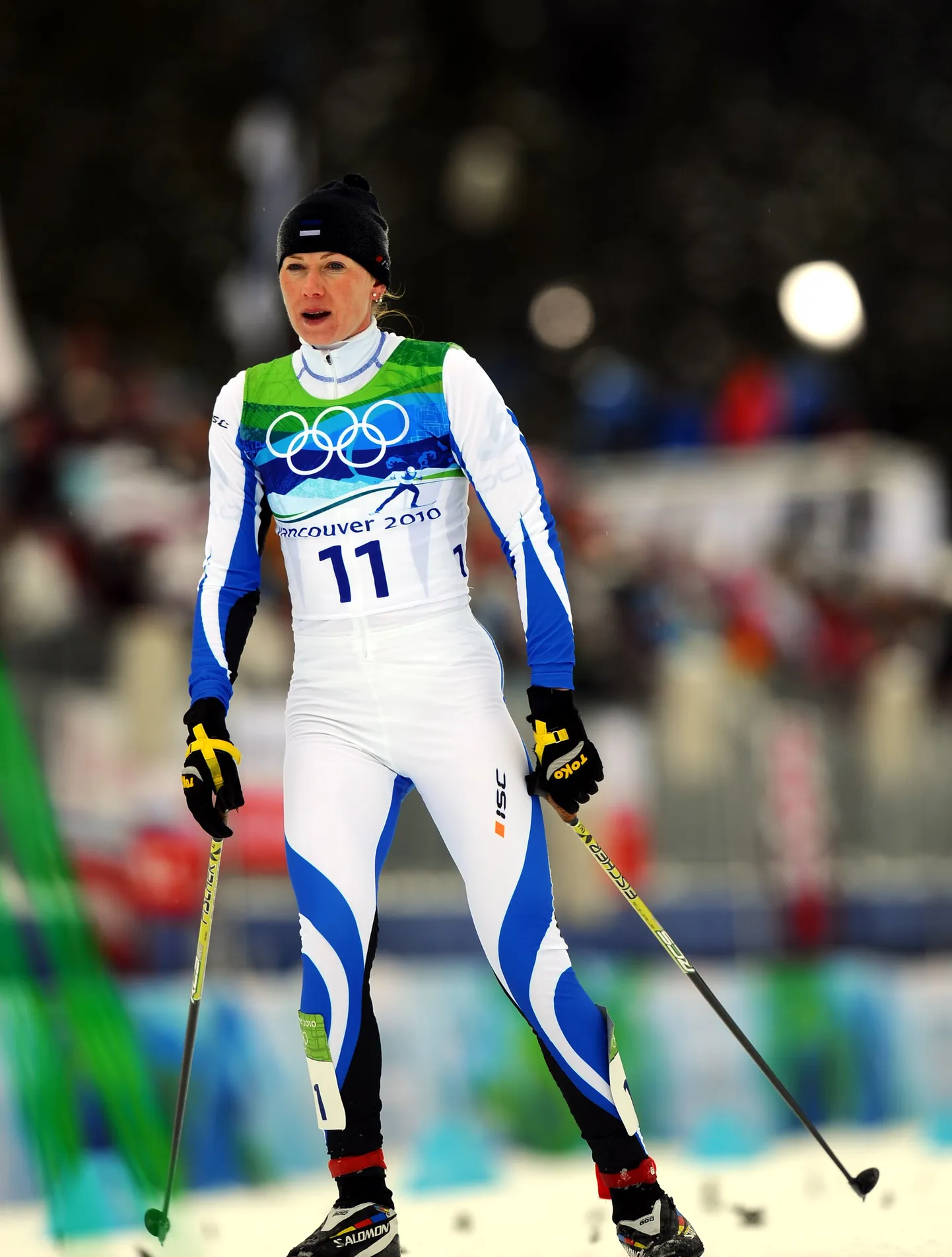 Kristina Šmigun-Vähi finišis.
