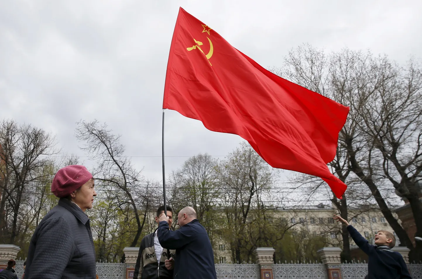 Nõukogude Liidu lipp 1. mai pidustustel Moskvas.