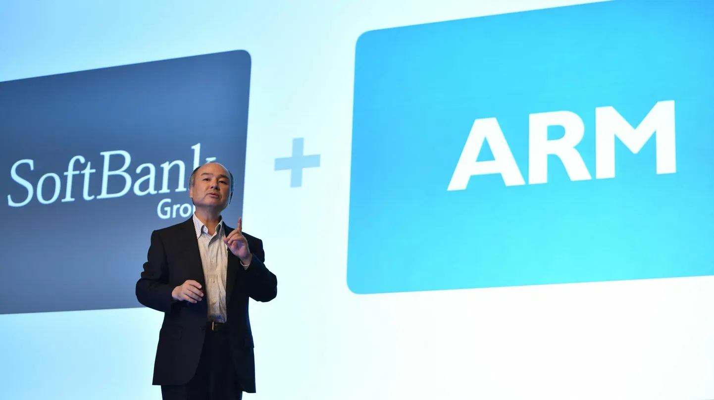 SoftBanki juht Masayoshi Son 2016. aastal pressikonverentsi andmas. 2020. aasta septembris oli SoftBank valmis müüma Armi mikrokiipide tootjale Nvidia. Tehngust siiski asja ei saanud.