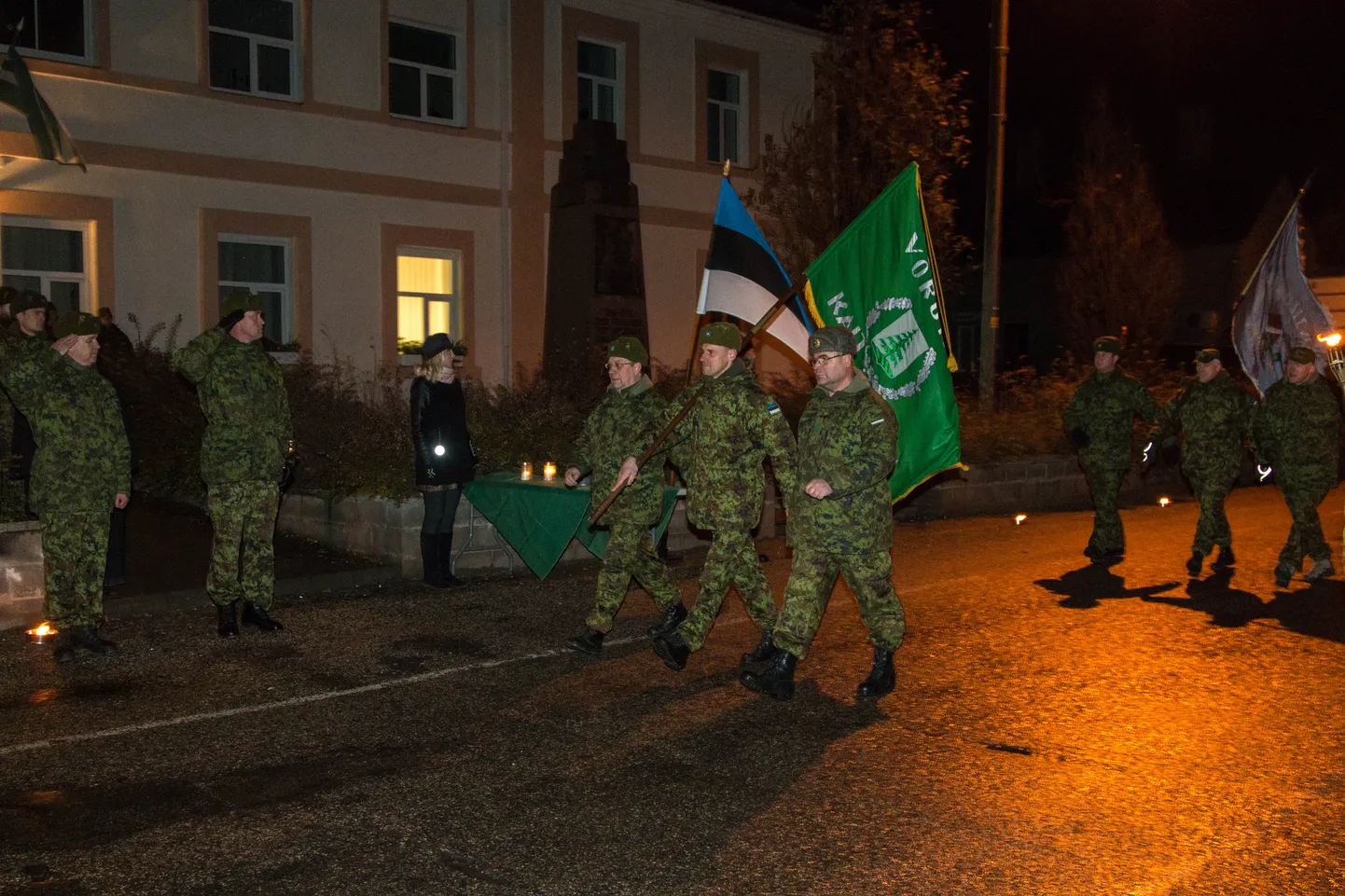 Kaitseliidu Võru maleva liikmed Antslas.