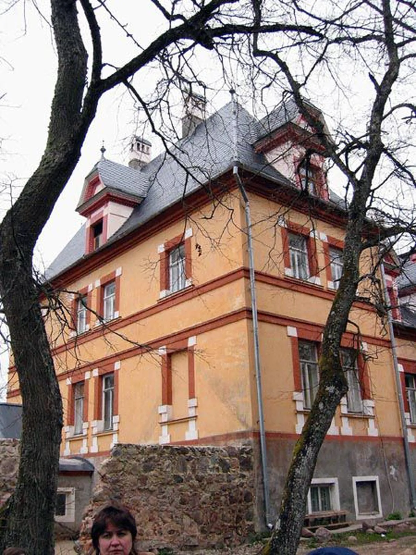 Mooste mõisa peamaja monumentaalne katus on restaureeritud Prantsusmaalt toodud, Chopini nime kandvate kiltkividega.
