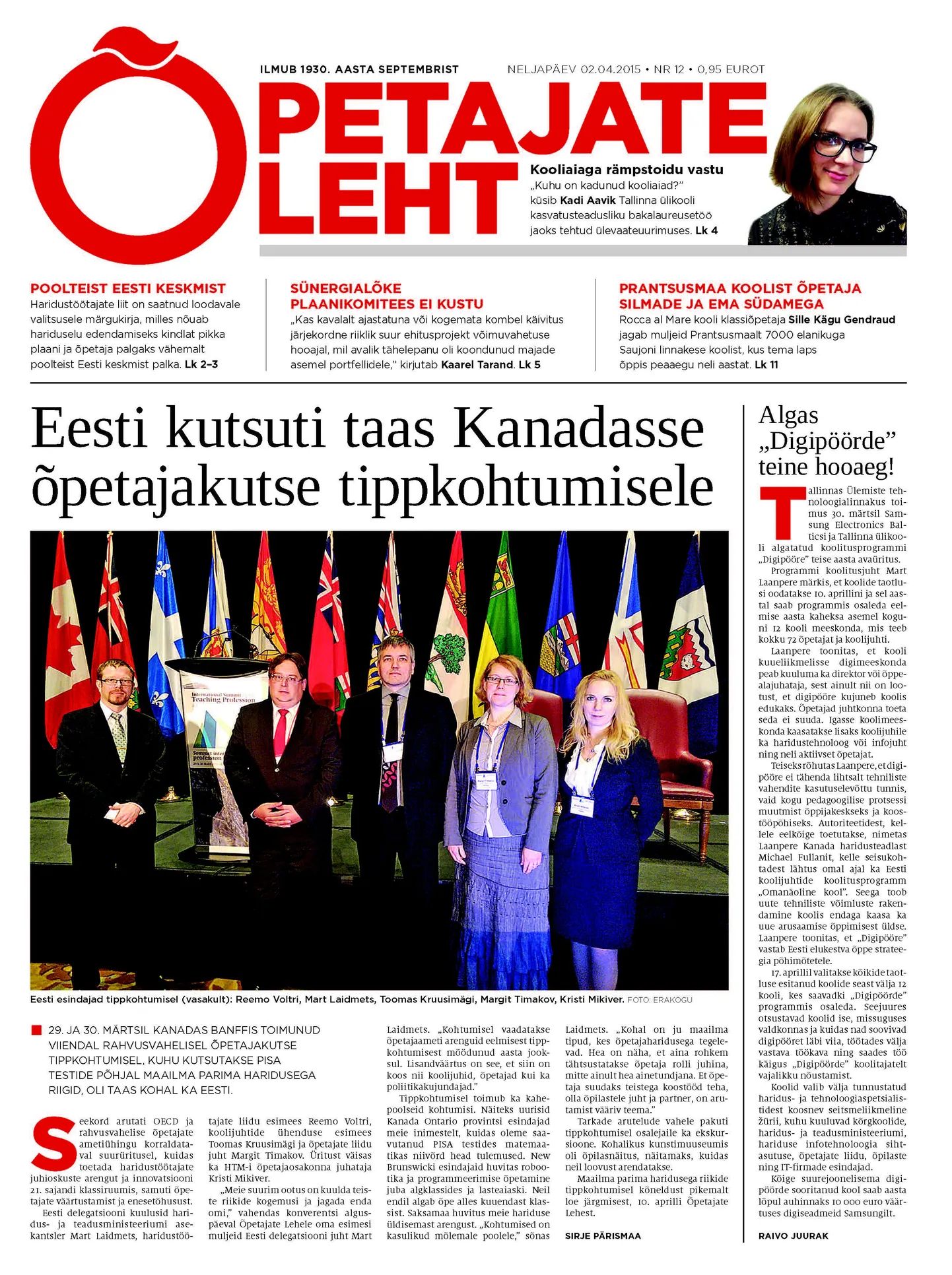 Õpetajate Leht 2. aprillil 2015