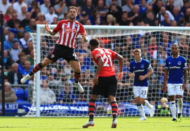 Southamptonis õnnestus Danny Ingsil (rõõmuhüppel) väravatearve Evertoni vastu kiirelt avada.