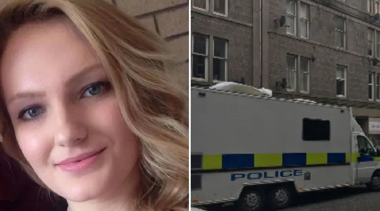 Chloe Miazek ja politseiauto Mark Bruce'i elukoha juures