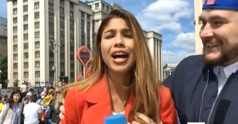 Deutche Welle reporterit Julieth Gonzalez Theranit ahistati MMil otse-eetris