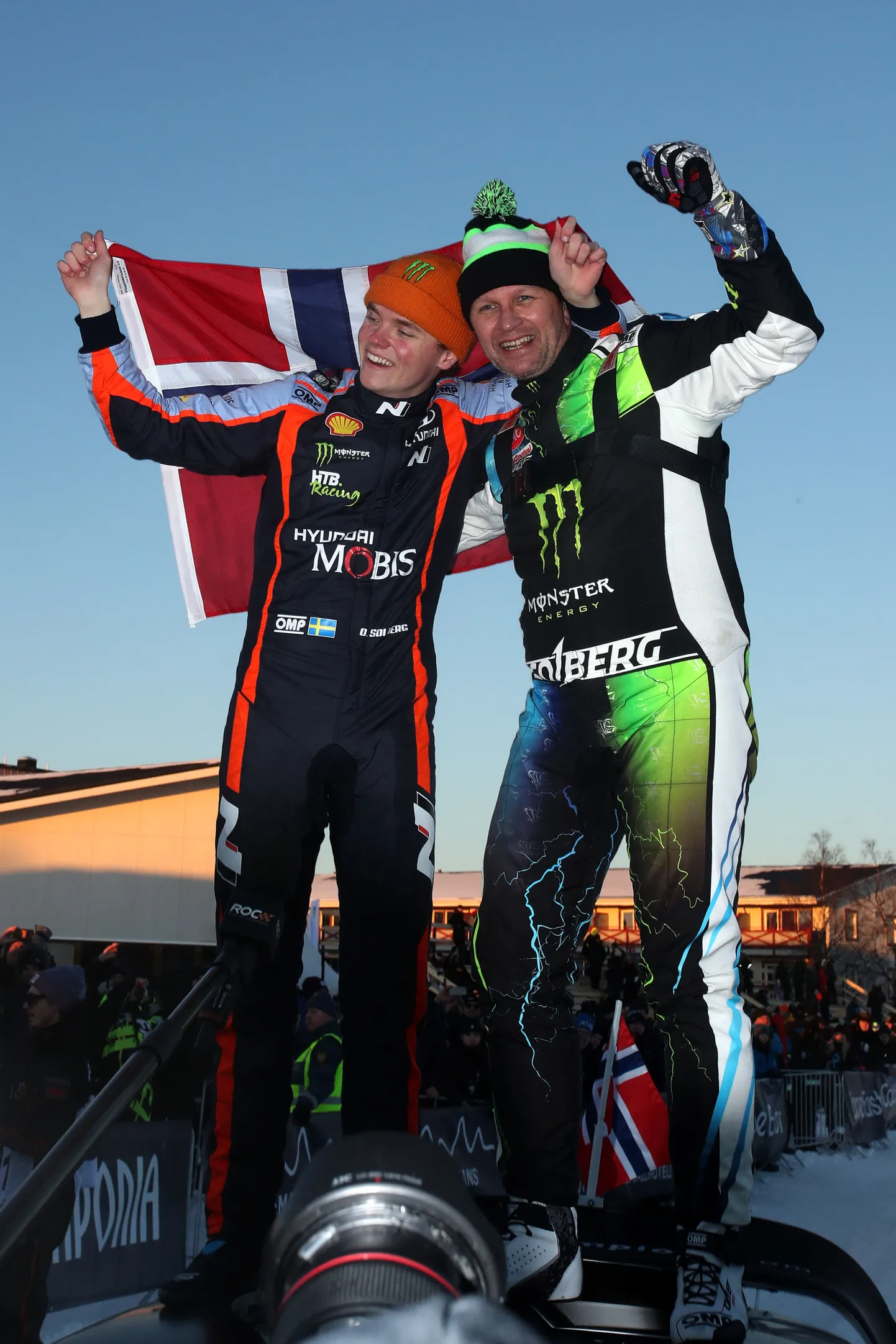 Oliver Solberg (vasakul) ja Petter Solberg.