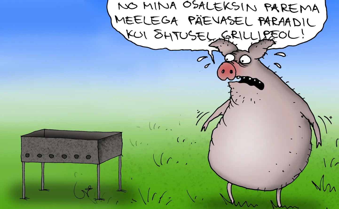 Urmas Nemvalts joonistab.