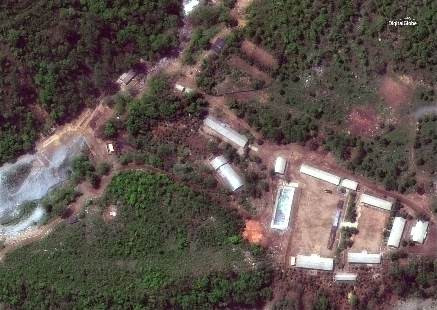 2018. aasta mais tehtud satelliidifoto Põhja-Korea Punggye-ri tuumapolügoonist.