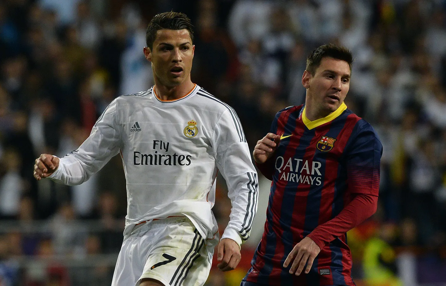 Cristiano Ronaldo (vasakul) ja Lionel Messi.