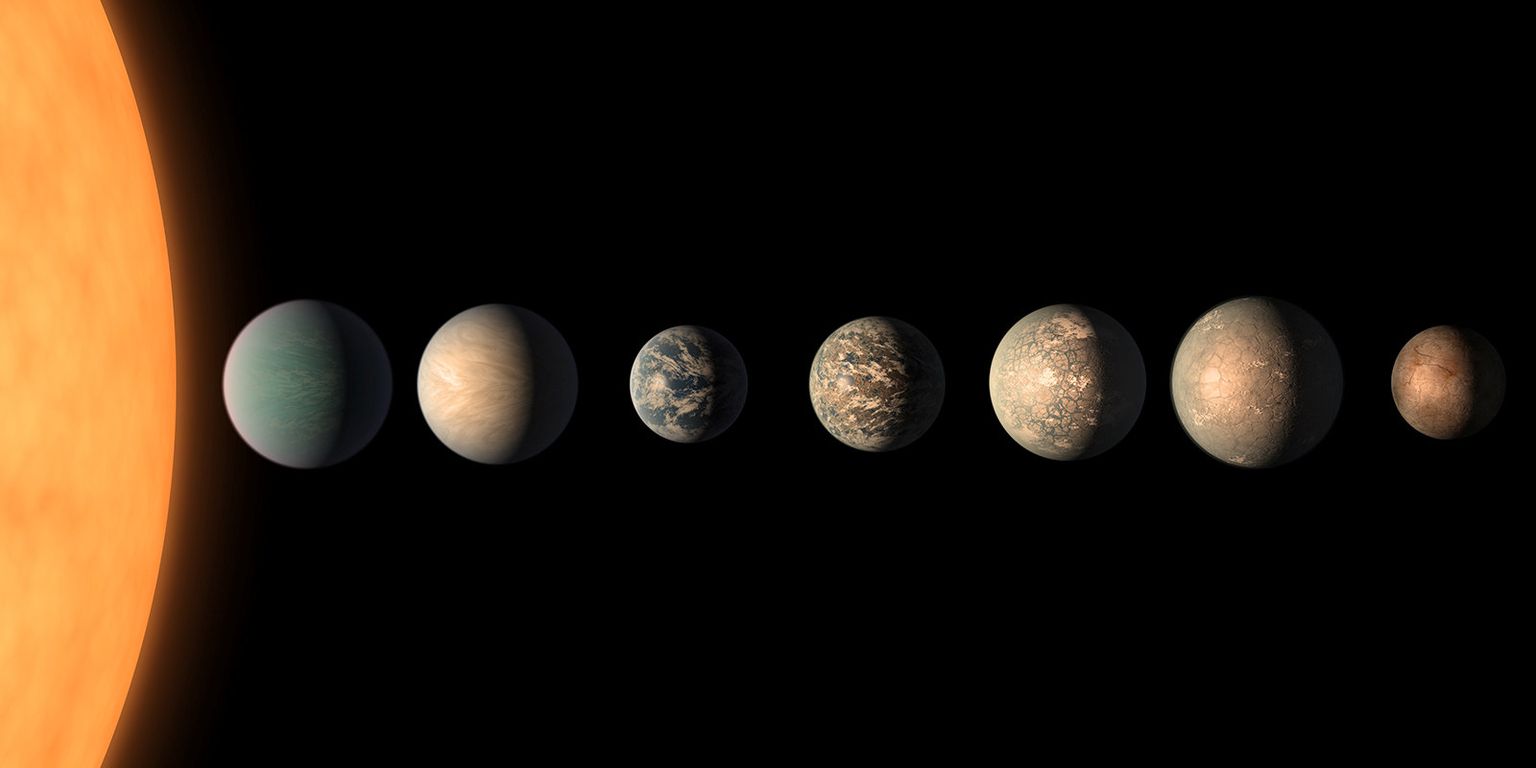 TRAPPIST-1 päikesesüsteemi illustratsioon