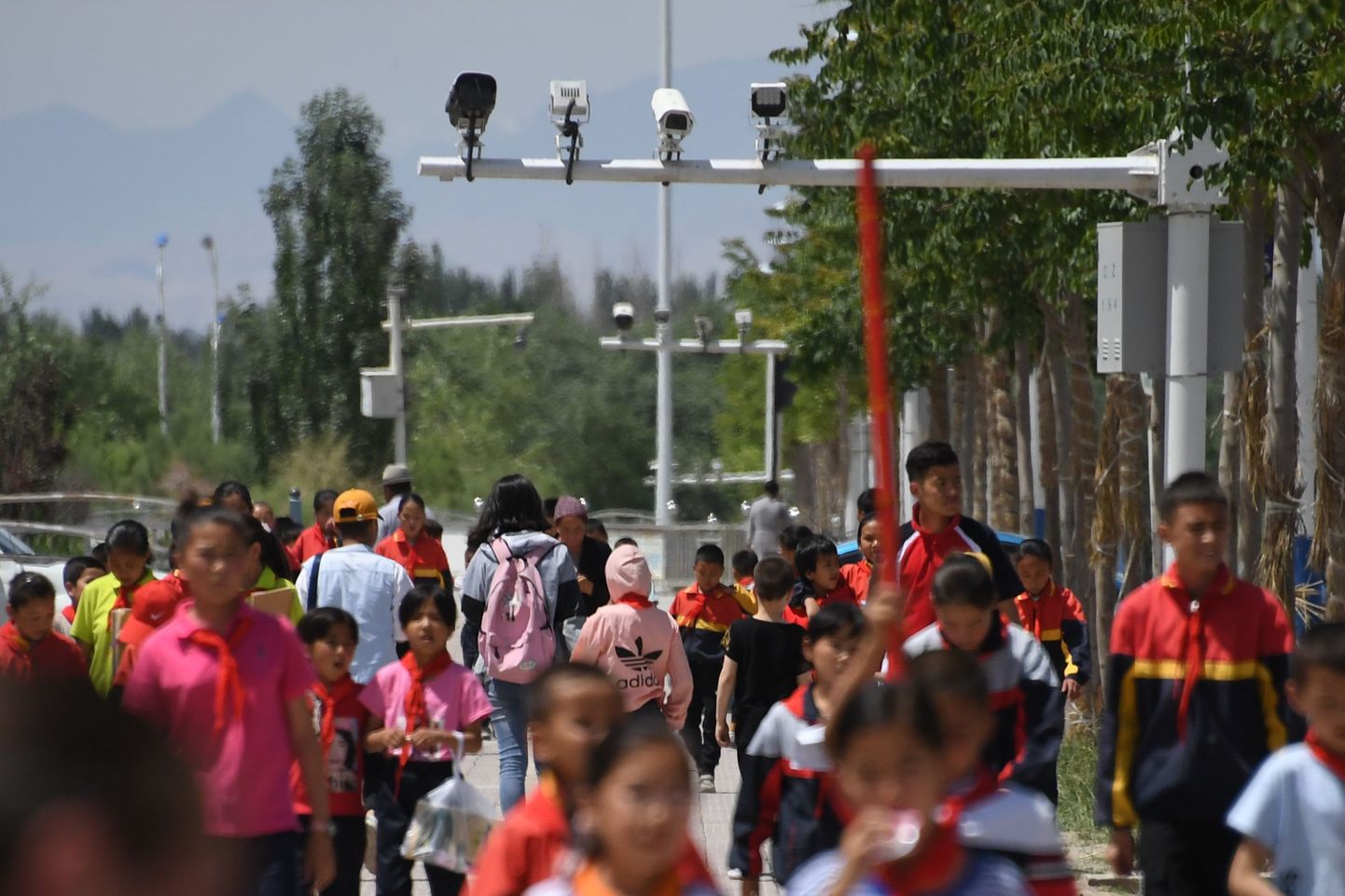 Turvakaamerad Hiinas Xinjiangi provintsis.