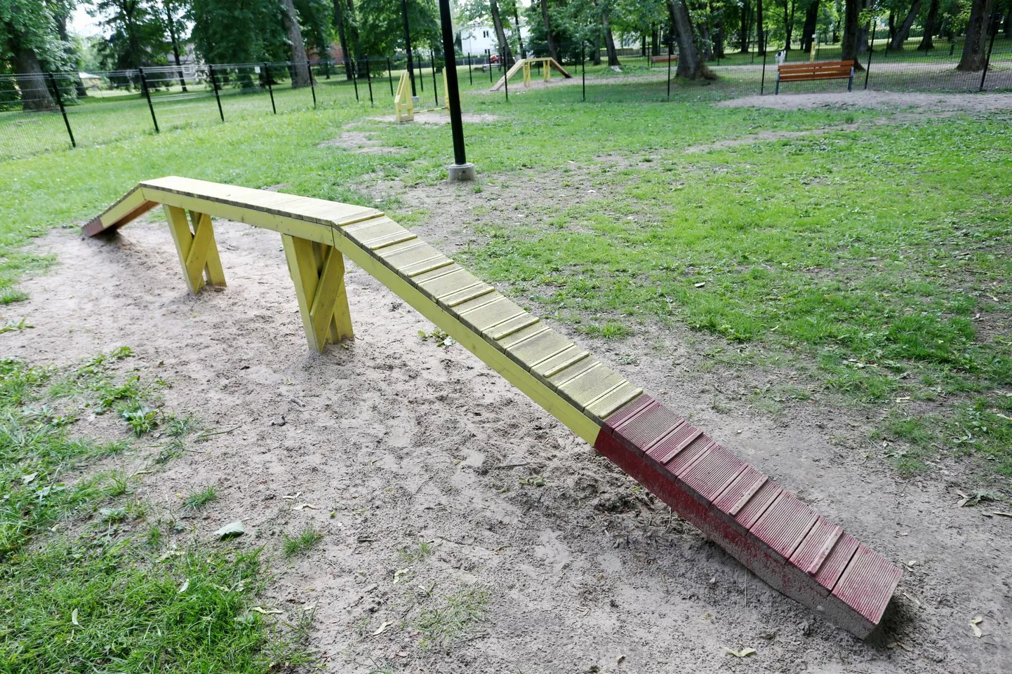 Pärnusse rajatakse kevadeks koertepark. Pildil koertepark Tartus.