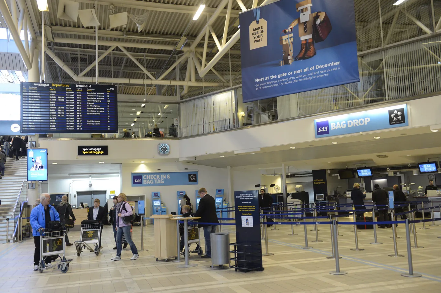 Stockholmi Arlanda lennuvälja reisiterminal.